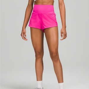 Lululemon Speed Up High-Rise Lined Short 2.5” in Sonic Pink, Size 4